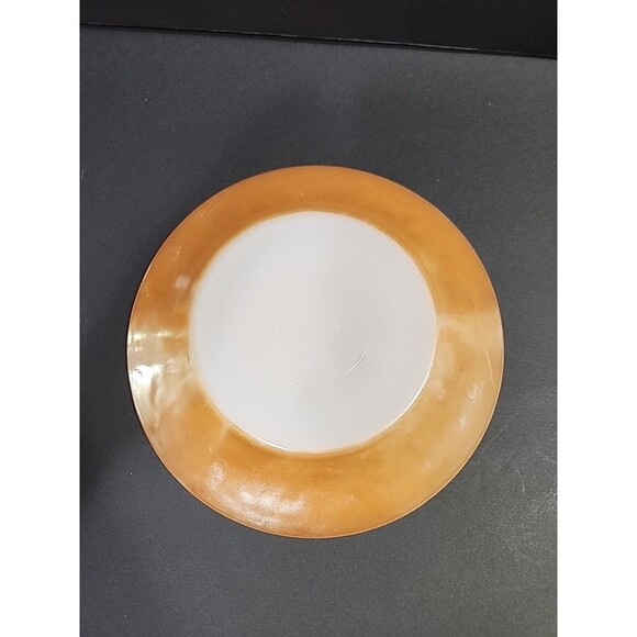 Vintage Termocrisa Peach Lusterware Coffee Cup Mug & Plate (6.5") - Picture 11 of 12